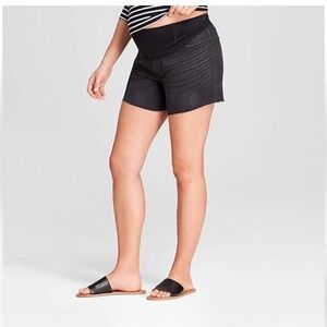 Women's Black Maternity Shorts